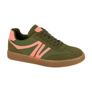 Cipriata Womens/Ladies Redea Microsuede Sneakers / Khaki Green